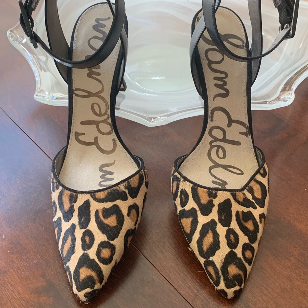 Size 10 Heels-black/brown leopard by Sam Edelman
